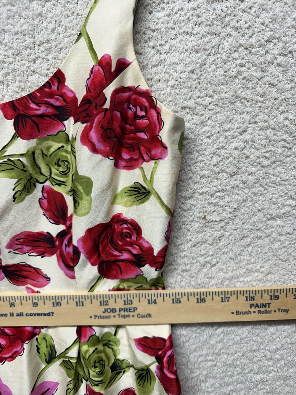 Laundry by Shelli Segal 100% Silk Floral Rose Romantic Sheath Dress Size 8 - Picture 9 of 10